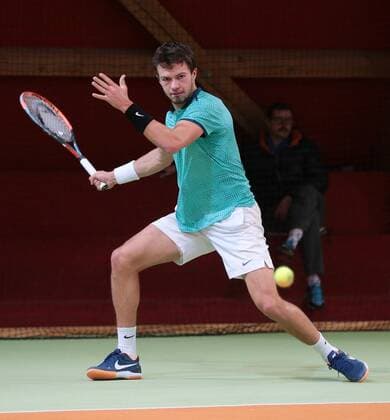 13.01.2017, Deutschland, Schwieberdingen, Südwestbank Tennis Grand Prix 2017: Evgeny KARLOVSKIY (RUS)