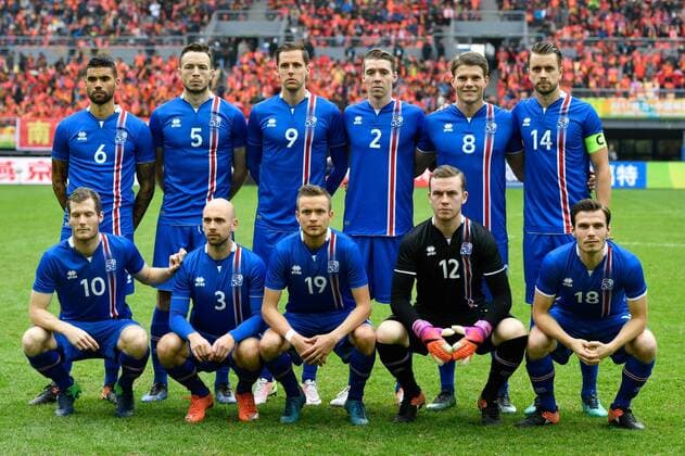NANNING, CHINA - JANUARY 15: Players of Iceland line up before the final match of 2017 Gree China Cup International Football Championship between Iceland and Chile at Guangxi Sports Center on January 15, 2017 in Nanning, Guangxi Zhuang Autonomous Region of China.  CFP498282496 