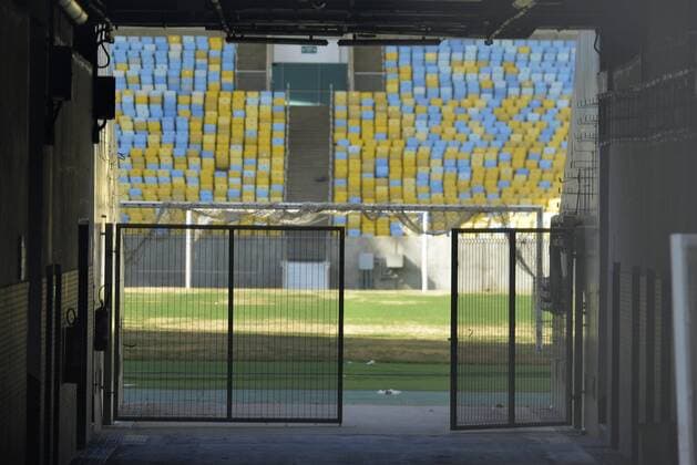 Maracana verfällt nach Plünderungen RIO DE JANEIRO, RJ - 16.01.2017: Maracana verfällt nach Plünderungen - Partial view of the lawn during Impasse and Maracana problems held at MARACANA in Rio de Janeiro, RJ. x1254726x  CelsoxPupo