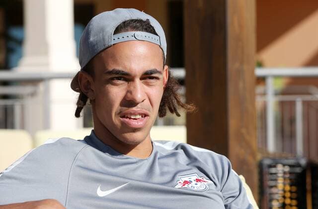 RB Leipzig - Training Fussball 1.BL Lagos, Portugal, 09.01.2017, Cascade Resort Hotels, Fussball, 1. BL, GER , RB LEIPZIG - Trainingslager an der Algarve vom 4. - 12. Januar. , Im Bild: Yussuf Poulsen. ,