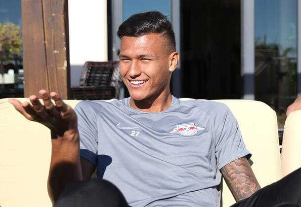 RB Leipzig - Training Fussball 1.BL Lagos, Portugal, 09.01.2017, Cascade Resort Hotels, Fussball, 1. BL, GER , RB LEIPZIG - Trainingslager an der Algarve vom 4. - 12. Januar. , Im Bild: Davie Selke ,