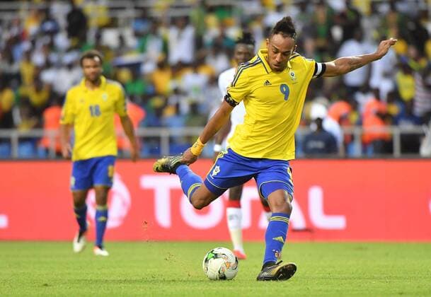 Pierre Emerick Aubameyang (Gabun) - Tor Fußball Nationalteam : Gabun vs Burkina Faso - Coupe d Afrique des Nations Afrikacup - Libreville - 18 01 2017 Panoramic Panoramic 
