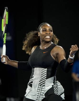 (170119) -- MELBOURNE, Jan. 19, 2017 -- Serena Williams of the United States celebrates after winning the women s singles second round match against Lucie Safarova of Czech Republic at the Australian Open Tennis Championships in Melbourne, Australia, Jan. 19, 2017. Serena Williams won 2-0. ) (SP)AUSTRALIA-MELBOURNE-TENNIS-AUSTRALIAN OPEN-DAY 4 LuixSiuxWai 