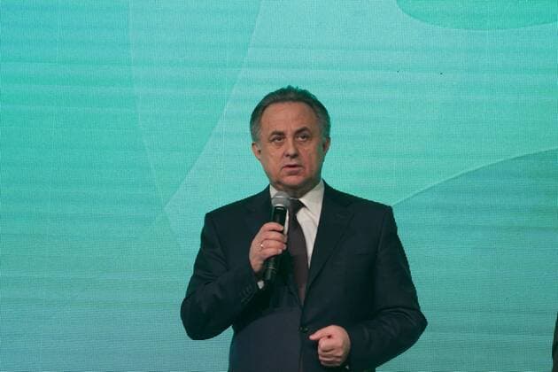 Of The Russian Federation. Saint-Petersburg. The Manege of the First cadet corps in St. Petersburg. Presentation of the official logo of the city as one of the organizers of Euro 2020. The Minister of of the Russian Federation and President RFS Vitaly Mutko MaksimxKonstantinov 