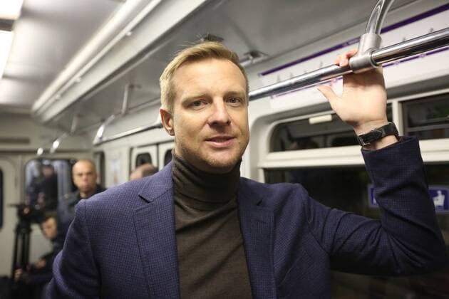 January 19, 2017. - Russia, Saint Petersburg. - St.Petersburg launches metro train dedicated to FIFA 2017 Confederations Cup. In picture: football player Vyacheslav Malafeev. PhotoagencyxInterpress 