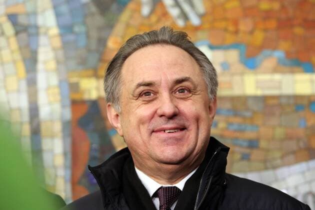January 19, 2017. - Russia, Saint Petersburg. - St.Petersburg launches metro train dedicated to FIFA 2017 Confederations Cup. In picture: Russian Deputy Prime Minister Vitaly Mutko. PhotoagencyxInterpress 