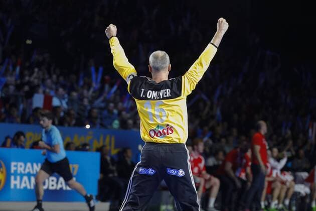 Handball WM, Frankreich - Polen Thierry Omeyer (France) joie HANDBALL : Frankreich - Polen - WM - 19 01 2017 GwendolineLeGoff Panoramic 