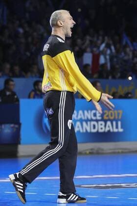 joie Thierry Omeyer (France) HANDBALL : Frankreich - Polen - WM - 19 01 2017 GwendolineLeGoff Panoramic 