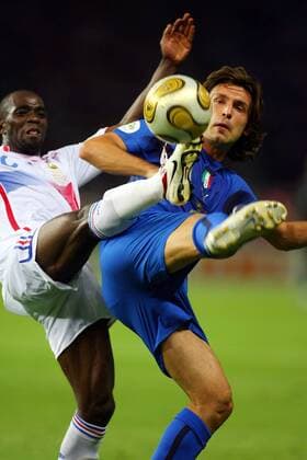 July 9, 2006 - Olympiastadion, BERLIN, GERMANY - Claude Makelele & Andrea Pirlo...ITALY V FRANCE..Claude Makelele & Andrea Pirlo.ITALY V FRANCE.OLYMPIC STADIUM, BERLIN GERMANY 07-09-2006.K48556. - PHOTOS ITALY VS FRANCE ALL - ZUMAg49_ 76421916st