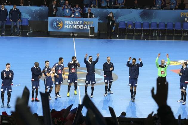 Jubel Team France HANDBALL : Nationalteam Frankreich v Island - WM - 21 01 2017 GwendolineLeGoff 