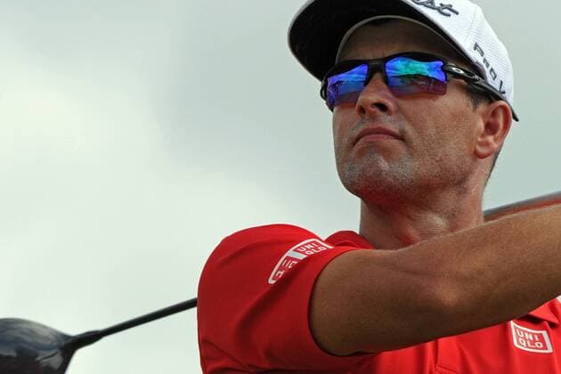 (170122) -- SINGAPORE, Jan. 22, 2017 -- Adam Scott of Australia tees off during the SMBC Singapore Open held at Singapore s Sentosa Golf Club, Jan. 22, 2017. ) (SP)SINGAPORE-GOLF-SMBC SINGAPORE OPEN ThenxChihxWey 