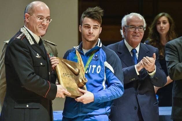 Verleihung des Premio Gianni Brera in Mailand Milano. Premio Gianni Brera. Sportivo dell anno 2016 sedicesima edizione. Pictured: Fabio Basile  Copyright: xBluxSickix xIPAx