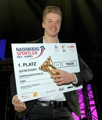 Berlin Bluemax Theater am Potsdamer Platz 23.01.2017 Auszeichnung der Talente des Berliner Spitzensports 2017 NACHWUCHS SPORTLER DES JAHRES BERLIN 2016 Jacob SCHOPF Kanurennsport 1 Platz