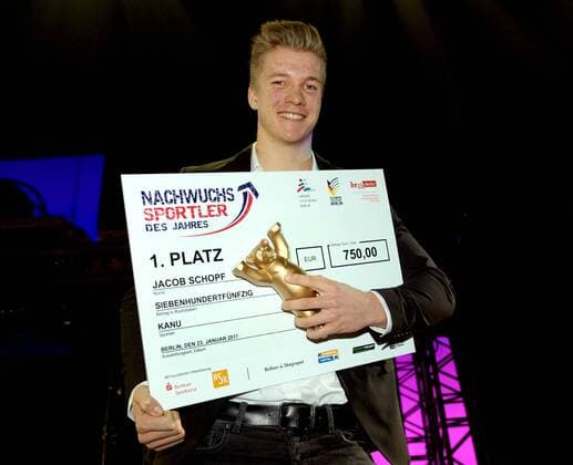 Berlin Bluemax Theater am Potsdamer Platz 23.01.2017 Auszeichnung der Talente des Berliner Spitzensports 2017 NACHWUCHS SPORTLER DES JAHRES BERLIN 2016 Jacob SCHOPF Kanurennsport 1 Platz