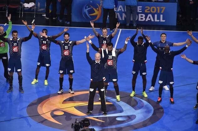 Jubel France (France) HANDBALL : Frankreich - Slowenien - WM Nationalteam Länderspiel - 26 01 2017 HerveBellenger Panoramic 