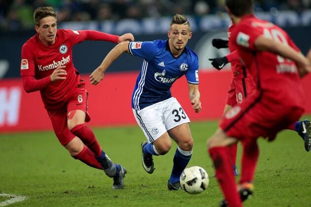 Donis Avdijaj (FC Schalke 04) beim BL-Spiel (Saison 2016 17) FC Schalke 04 - Eintracht Frankfurt. Copyright Thomas Pakusch