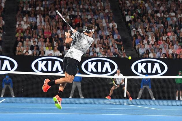 Roger Federer (Sui) defeats Rafael Nadal (Esp) TENNIS : AUSTRALIAN OPEN 2017 antoinecouvercelle panoramic 