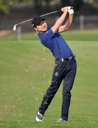 (170129) -- DOHA, Jan. 28, 2017 -- Wang Jeunghun of South Korea hits the ball during the third day match at Qatar Masters at the Doha Golf Club in Doha, capital of Qatar, on January 28, 2017. ) (SP)QATAR-DOHA-GOLF-QATAR MASTERS-DAY 3 Nikku 