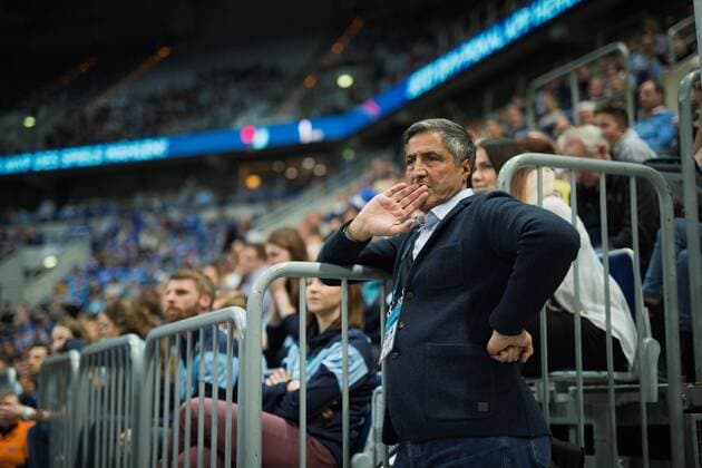 Mannheim, Deutschland, 29.01.2017: Volleyball DVV Pokal Saison 2016 2017 - DVV Pokalfinale - VfB Friedrichshafen - BR Volleys. Manager Kaweh Niroomand (BR Volleys)