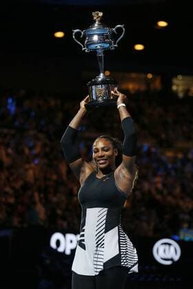 Serena Williams, USA, after final of 2017 Australian Open in Melbourne, 28 01 2017; -