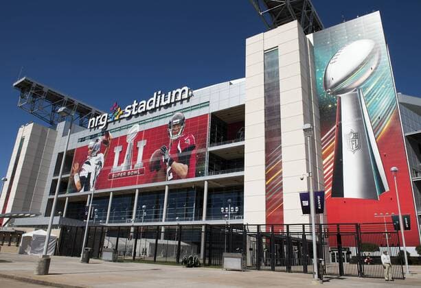NFL, nrg Stadium in Houston - Austragungsort Superbowl LI NRG Stadium is seen prior to Super Bowl LI in Houston, Texas on January 31, 2017. The New England Patriots and the Atlanta Falcons will face off this Sunday in Super Bowl LI.  SBP20170131305 KEVINxDIETSCH