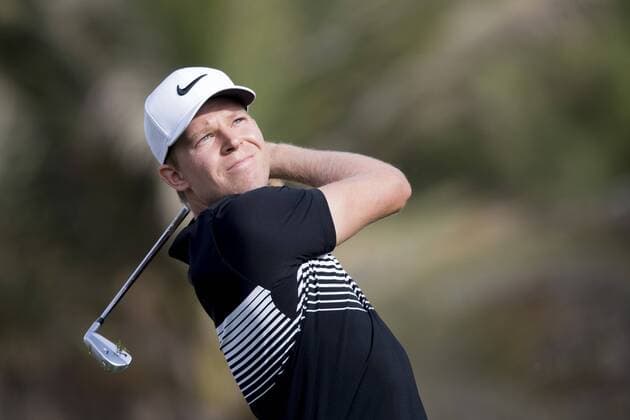 PGA, Dubai Dessert Classic 170202 Alexander Knappe, (GER) - Abschlag - Tag 1 - Dubai Dessert Classic - 2 februar 2017 .  Copyright: LUDVIGxTHUNMAN BB170202LT025