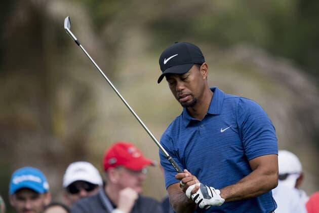 170202 Tiger Woods, USA - Abschlag - Tag 1 - Dubai Dessert Classic - 2 februar 2017 .  Copyright: LUDVIGxTHUNMAN BB170202LT104