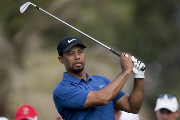 170202 Tiger Woods, USA - Abschlag - Tag 1 - Dubai Dessert Classic - 2 februar 2017 .  Copyright: LUDVIGxTHUNMAN BB170202LT106