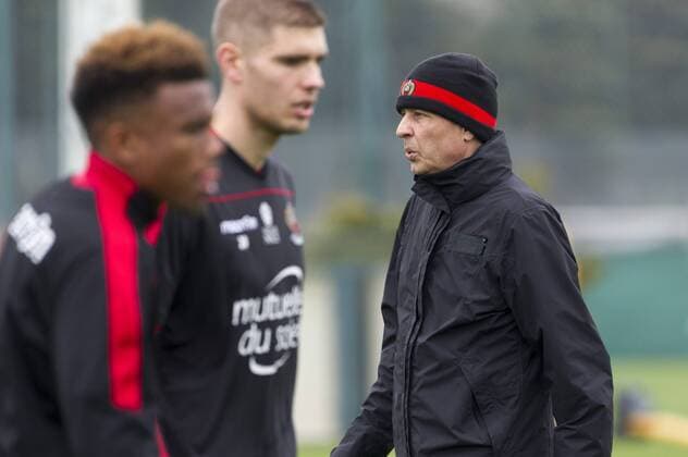 Fußball, OGC Nizza Training Lucien Favre (Coach OGC Nice) Fußball FRA - Training OGC Nizza - Ligue 1 - 02 02 2017 NorbertScanella Panoramic 