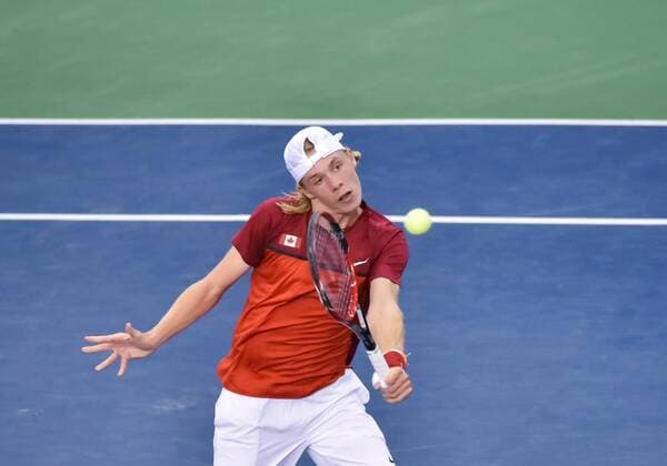 February 3, 2017 - Ottawa, Ontario, Canada - OTTAWA, ON - FEBRUARY 3: Denis Shapovalov of Canada in action during Davis Cup World Group tie between Canada and Great Britain at TD Place Arena on February 3, 2017 in Ottawa, Ontario, Canada...PHOTO: Tennis: Canada v GB: Davis Cup by BNP Paribas World Group First Round - ZUMAk120 20170203_zap_k120_010 Copyright: xStevexKingsmanx