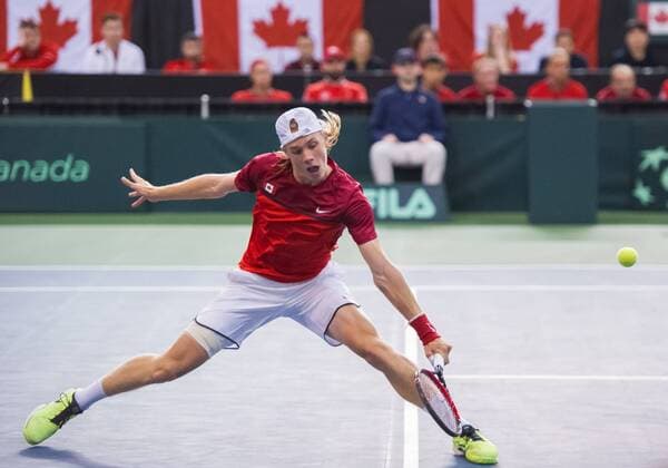 February 3, 2017 - Ottawa, Ontario, Canada - OTTAWA, ON - FEBRUARY 3: Denis Shapovalov of Canada in action during Davis Cup World Group tie between Canada and Great Britain at TD Place Arena on February 3, 2017 in Ottawa, Ontario, Canada...PHOTO: Tennis: Canada v GB: Davis Cup by BNP Paribas World Group First Round - ZUMAk120 20170203_zap_k120_013 Copyright: xStevexKingsmanx
