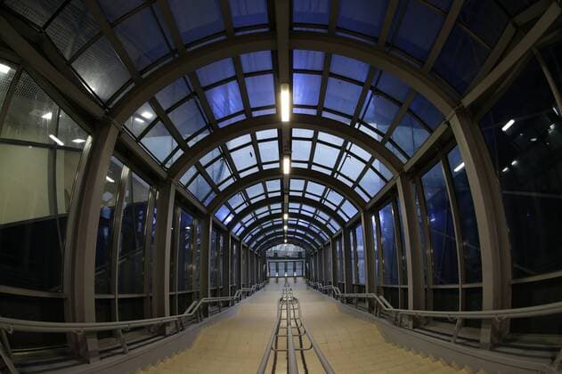 FIFA 2018. The new stadium on Krestovsky island. St. Petersburg arena . tunnel for spectators.