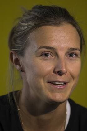 Belgian Kirsten Flipkens pictured during a press conference PK Pressekonferenz of the Belgian Fed Cup team in Wilrijk, Antwerp, Saturday 04 February 2017. On February 11 and 12, Belgium and Romania will play their first round match in the World Group II in Bucharest, Romania. KRISTOFxVANxACCOM  x05039689x