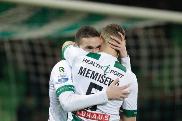 Mimoun Mahi of FC Groningen,during the Dutch Eredivisie match between FC Groningen and sbv Excelsior at Noordlease stadium on February 04, 2017 in Groningen, The Netherlands FC Groningen v sbv Excelsior Dutch Eredivisie 2016 2017 xVIxxIVx 7058543