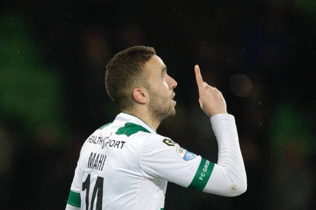 Mimoun Mahi of FC Groningen,during the Dutch Eredivisie match between FC Groningen and sbv Excelsior at Noordlease stadium on February 04, 2017 in Groningen, The Netherlands FC Groningen v sbv Excelsior Dutch Eredivisie 2016 2017 xVIxxIVx 7058544