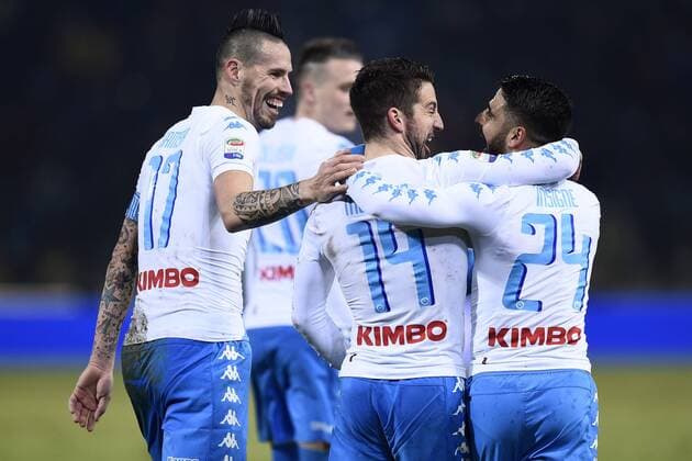 Dries Mertens goal celebration Bologna 04-02-2016 Stadio Dall Ara. Football Calcio Serie A 2016 2017 FC Bologna - SSC Napoli.