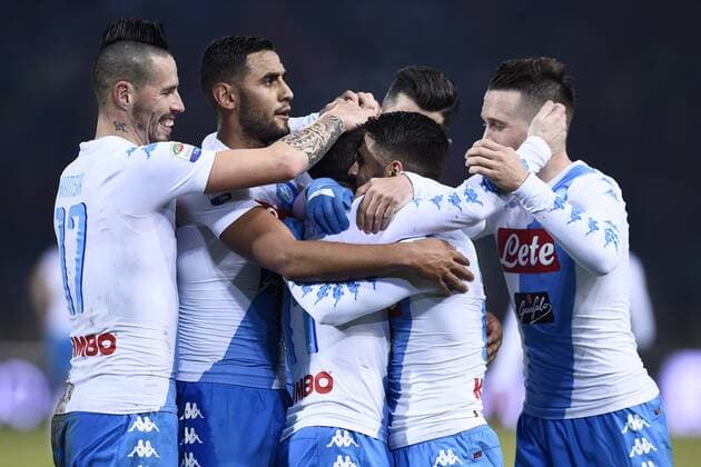 Dries Mertens goal celebration Bologna 04-02-2016 Stadio Dall Ara. Football Calcio Serie A 2016 2017 FC Bologna - SSC Napoli.