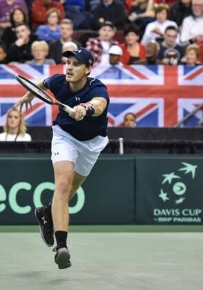 February 4, 2017 - Ottawa, Ontario, Canada - OTTAWA, ON - FEBRUARY 4: Jamie Murray of Great Britain in action during their doubles match against Canada on day 2 of the Davis Cup World Group tie between Canada and Great Britain at TD Place Arena on February 4, 2017 in Ottawa, Ontario, Canada...PHOTO: Tennis: Canada v GB: Davis Cup by BNP Paribas World Group First Round - ZUMAk120 20170204_zap_k120_054 Copyright: xStevexKingsmanx