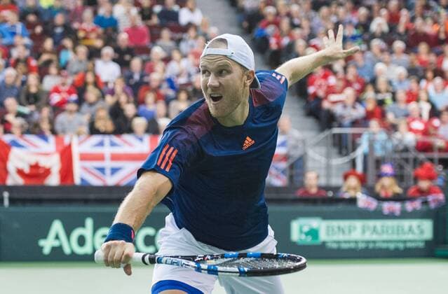 February 4, 2017 - Ottawa, Ontario, Canada - OTTAWA, ON - FEBRUARY 4: Dominic Inglot of Great Britain in action during their doubles match against Canada on day 2 of the Davis Cup World Group tie between Canada and Great Britain at TD Place Arena on February 4, 2017 in Ottawa, Ontario, Canada...PHOTO: Tennis: Canada v GB: Davis Cup by BNP Paribas World Group First Round - ZUMAk120 20170204_zap_k120_057 Copyright: xStevexKingsmanx