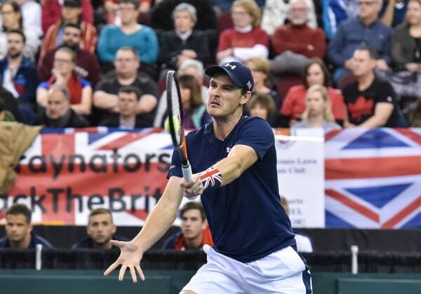 February 4, 2017 - Ottawa, Ontario, Canada - OTTAWA, ON - FEBRUARY 4: Jamie Murray of Great Britain in action during their doubles match against Canada on day 2 of the Davis Cup World Group tie between Canada and Great Britain at TD Place Arena on February 4, 2017 in Ottawa, Ontario, Canada...PHOTO: Tennis: Canada v GB: Davis Cup by BNP Paribas World Group First Round - ZUMAk120 20170204_zap_k120_058 Copyright: xStevexKingsmanx