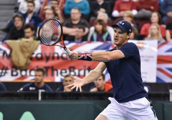 February 4, 2017 - Ottawa, Ontario, Canada - OTTAWA, ON - FEBRUARY 4: Jamie Murray of Great Britain in action during their doubles match against Canada on day 2 of the Davis Cup World Group tie between Canada and Great Britain at TD Place Arena on February 4, 2017 in Ottawa, Ontario, Canada...PHOTO: Tennis: Canada v GB: Davis Cup by BNP Paribas World Group First Round - ZUMAk120 20170204_zap_k120_001 Copyright: xStevexKingsmanx