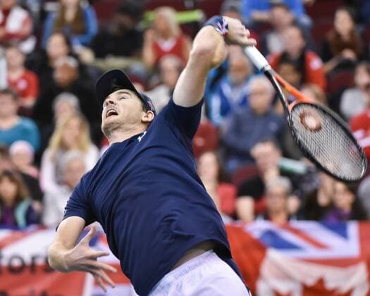 February 4, 2017 - Ottawa, Ontario, Canada - OTTAWA, ON - FEBRUARY 4: Jamie Murray of Great Britain in action during their doubles match against Canada on day 2 of the Davis Cup World Group tie between Canada and Great Britain at TD Place Arena on February 4, 2017 in Ottawa, Ontario, Canada...PHOTO: Tennis: Canada v GB: Davis Cup by BNP Paribas World Group First Round - ZUMAk120 20170204_zap_k120_002 Copyright: xStevexKingsmanx
