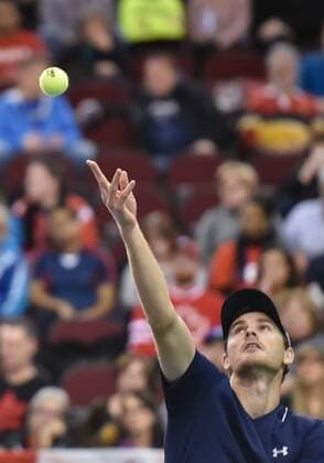 February 4, 2017 - Ottawa, Ontario, Canada - OTTAWA, ON - FEBRUARY 4: Jamie Murray of Great Britain in action during their doubles match against Canada on day 2 of the Davis Cup World Group tie between Canada and Great Britain at TD Place Arena on February 4, 2017 in Ottawa, Ontario, Canada...PHOTO: Tennis: Canada v GB: Davis Cup by BNP Paribas World Group First Round - ZUMAk120 20170204_zap_k120_007 Copyright: xStevexKingsmanx