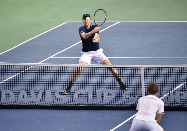 February 4, 2017 - Ottawa, Ontario, Canada - OTTAWA, ON - FEBRUARY 4: Jamie Murray of Great Britain in action during their doubles match against Canada on day 2 of the Davis Cup World Group tie between Canada and Great Britain at TD Place Arena on February 4, 2017 in Ottawa, Ontario, Canada...PHOTO: Tennis: Canada v GB: Davis Cup by BNP Paribas World Group First Round - ZUMAk120 20170204_zap_k120_008 Copyright: xStevexKingsmanx
