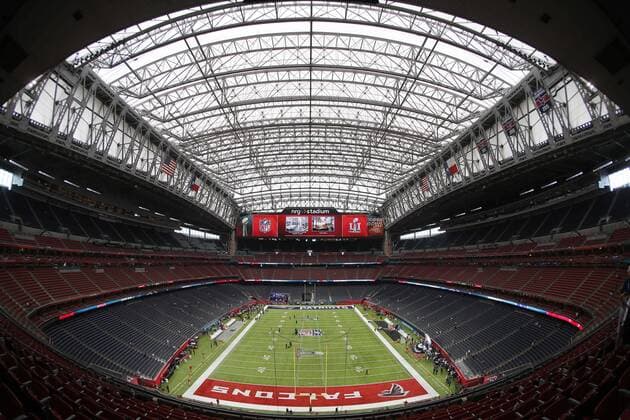 February 05, 2017 General view of field inside NRG Stadium before Super Bowl LI between the New England Patriots and the Atlanta Falcons at NRG Stadium in Houston, Texas. CSM NFL American Football Herren USA 2017: Super Bowl LI FEB 05 - ZUMAc04_ 20170205_zaf_c04_041 Copyright: xCharlesxBausx