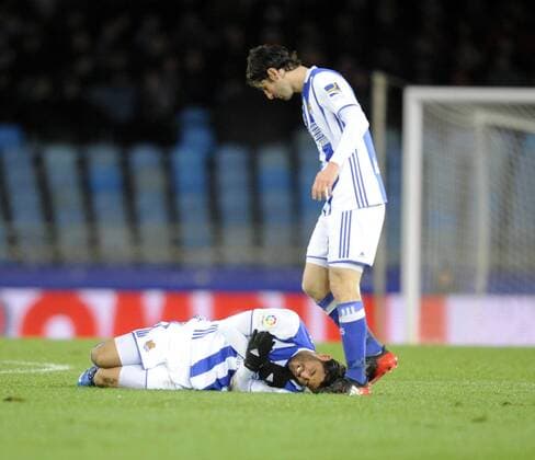 Vela, Granero. LaLiga match between Real Sociedad San Sebastian and CA Osasuna. In this picture, Vela and Granero. xJOSUNExMTZ.xDExALBENIZx 