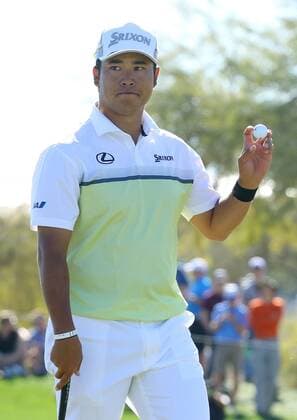 Golf: Matsuyama wins 2nd straight Phoenix Open title in playoff Hideki Matsuyama of Japan acknowledges the gallery after making an eagle putt on the third hole during the final round of the Waste Management Phoenix Open at TPC Scottsdale in Arizona on Feb. 5, 2017. Matsuyama beat Webb Simpson of the United States in a playoff to win the tournament for the second year in a row, claiming his fourth career U.S. tour win. 