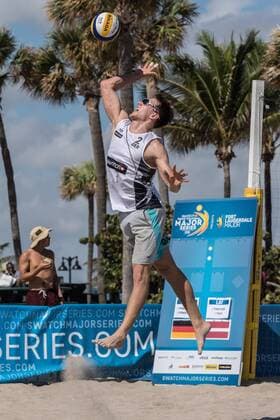 FIVB World Tour 2017 - Fort Lauderdale Major - 07.02.2017 David Poniewaz (GER); FIVB World Tour 2017 - Fort Lauderdale Major am 07.02.2017, Beach Park Fort Lauderdale, Florida, USA xPWx