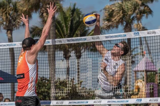 FIVB World Tour 2017 - Fort Lauderdale Major - 07.02.2017 David Poniewaz (GER); FIVB World Tour 2017 - Fort Lauderdale Major am 07.02.2017, Beach Park Fort Lauderdale, Florida, USA xPWx
