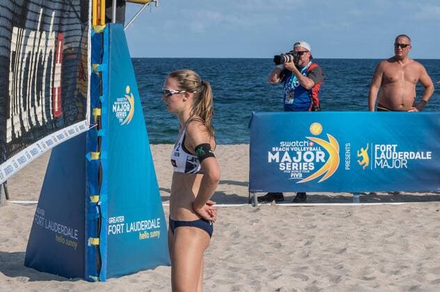 FIVB World Tour 2017 - Fort Lauderdale Major - 07.02.2017 Sandra Ittlinger (GER); FIVB World Tour 2017 - Fort Lauderdale Major am 07.02.2017, Beach Park Fort Lauderdale, Florida, USA xPWx